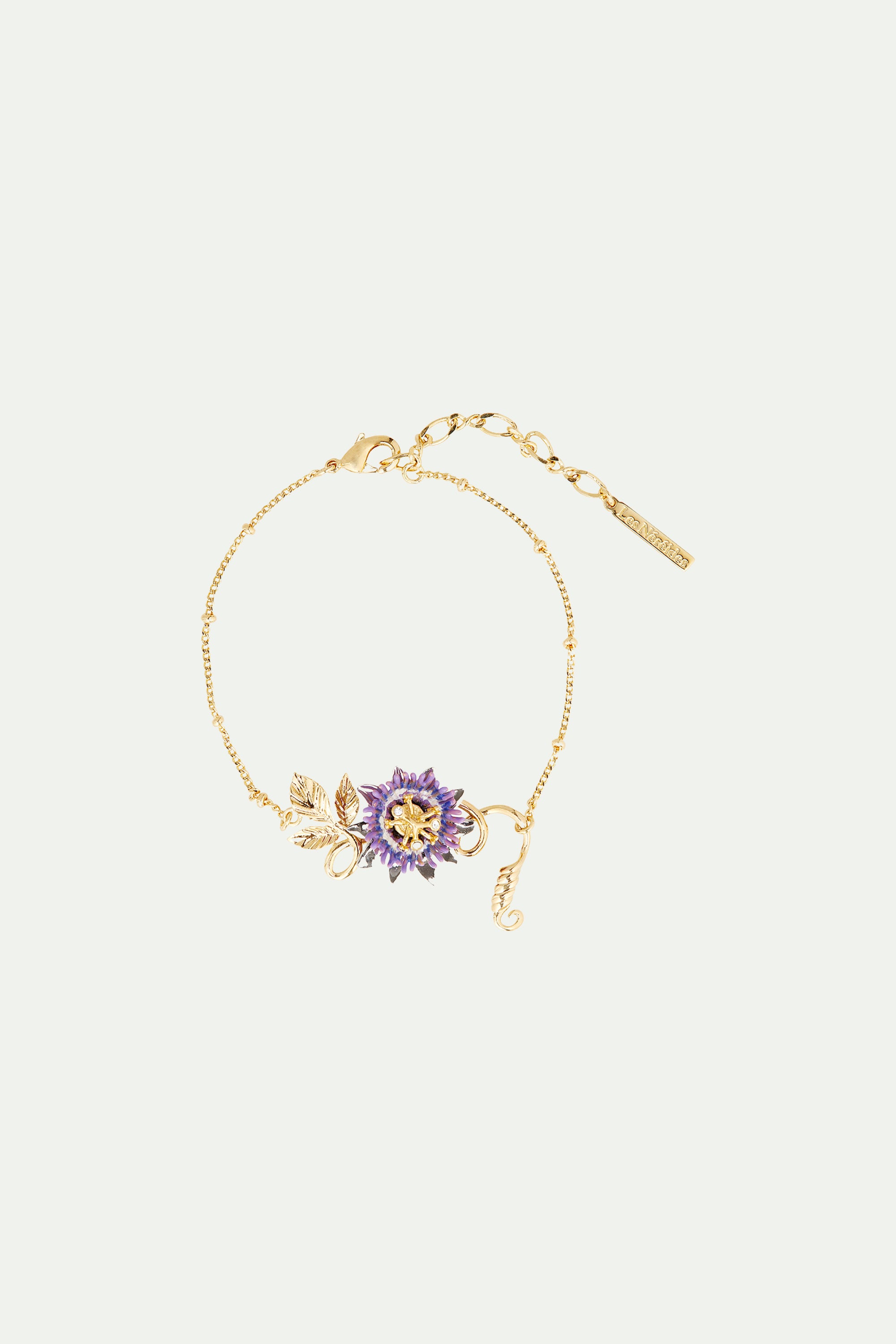 Pulsera fina flor de pasiflora