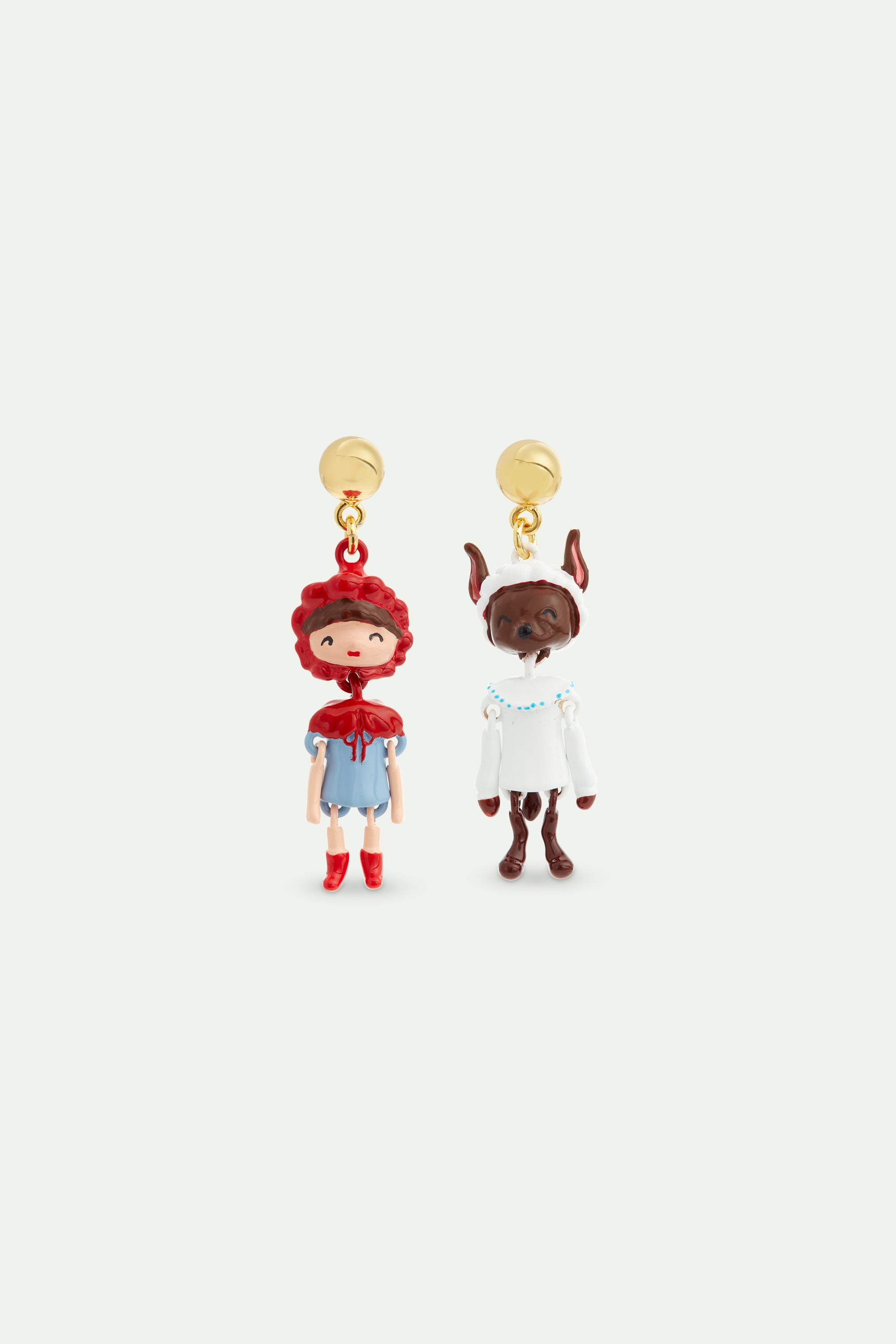 Little Red Riding Hood and Wolf earrings