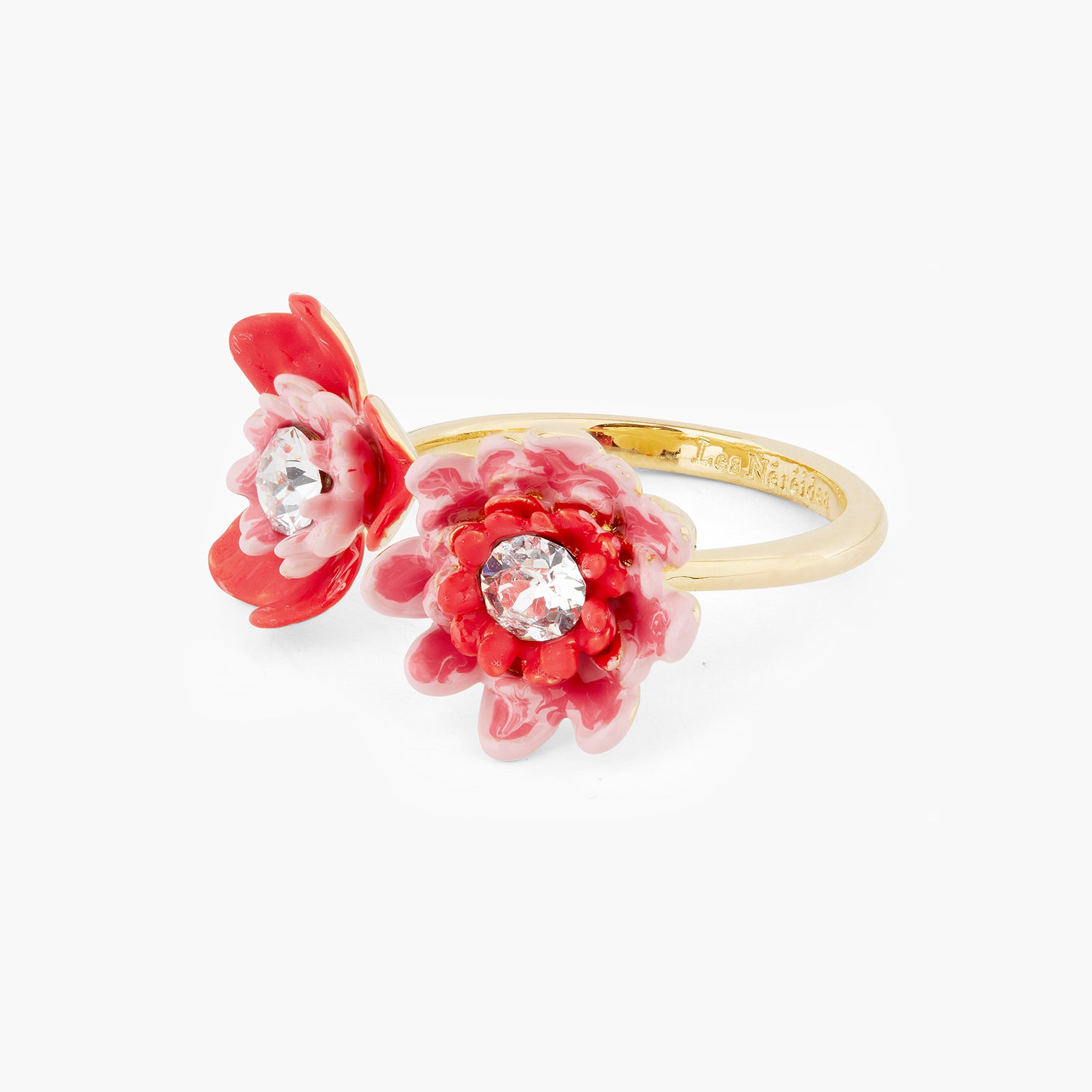 Anemone and gerbera adjustable ring