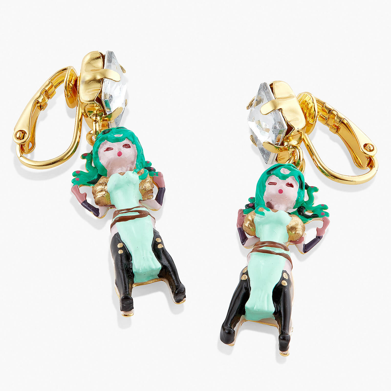 Medusa clip-on earrings