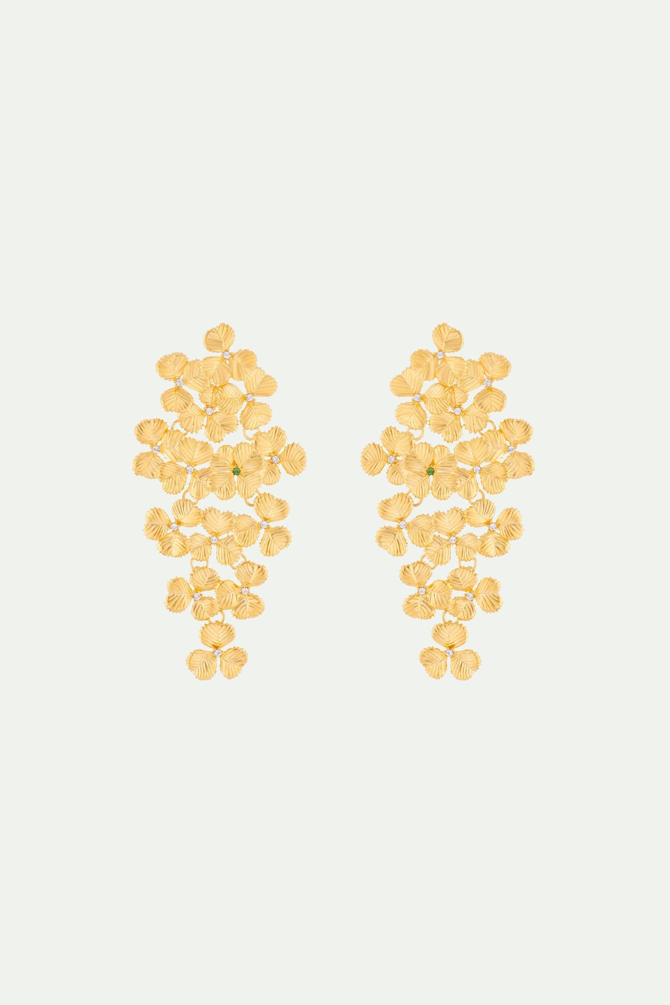 Clover Drop Stud Earrings