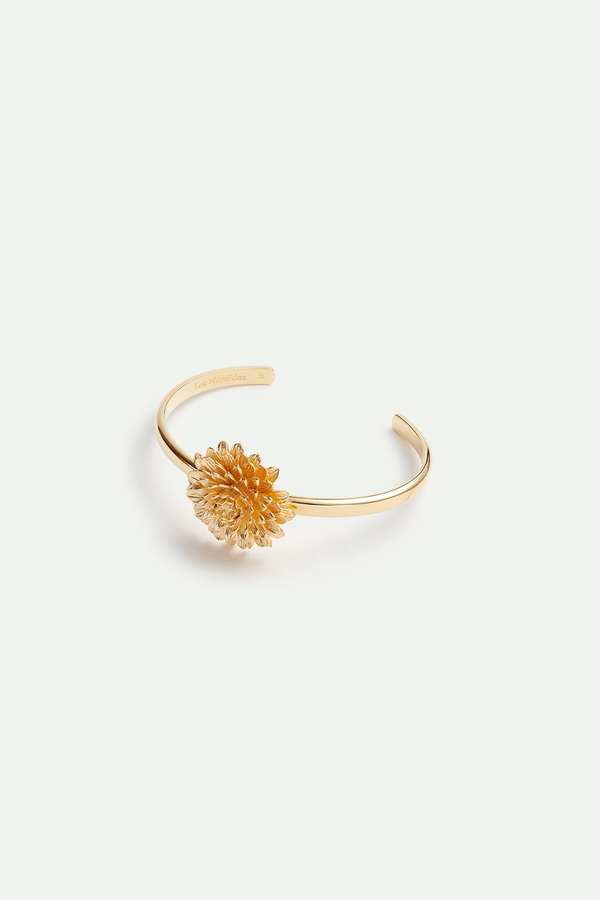 Golden dandelion cuff bracelet