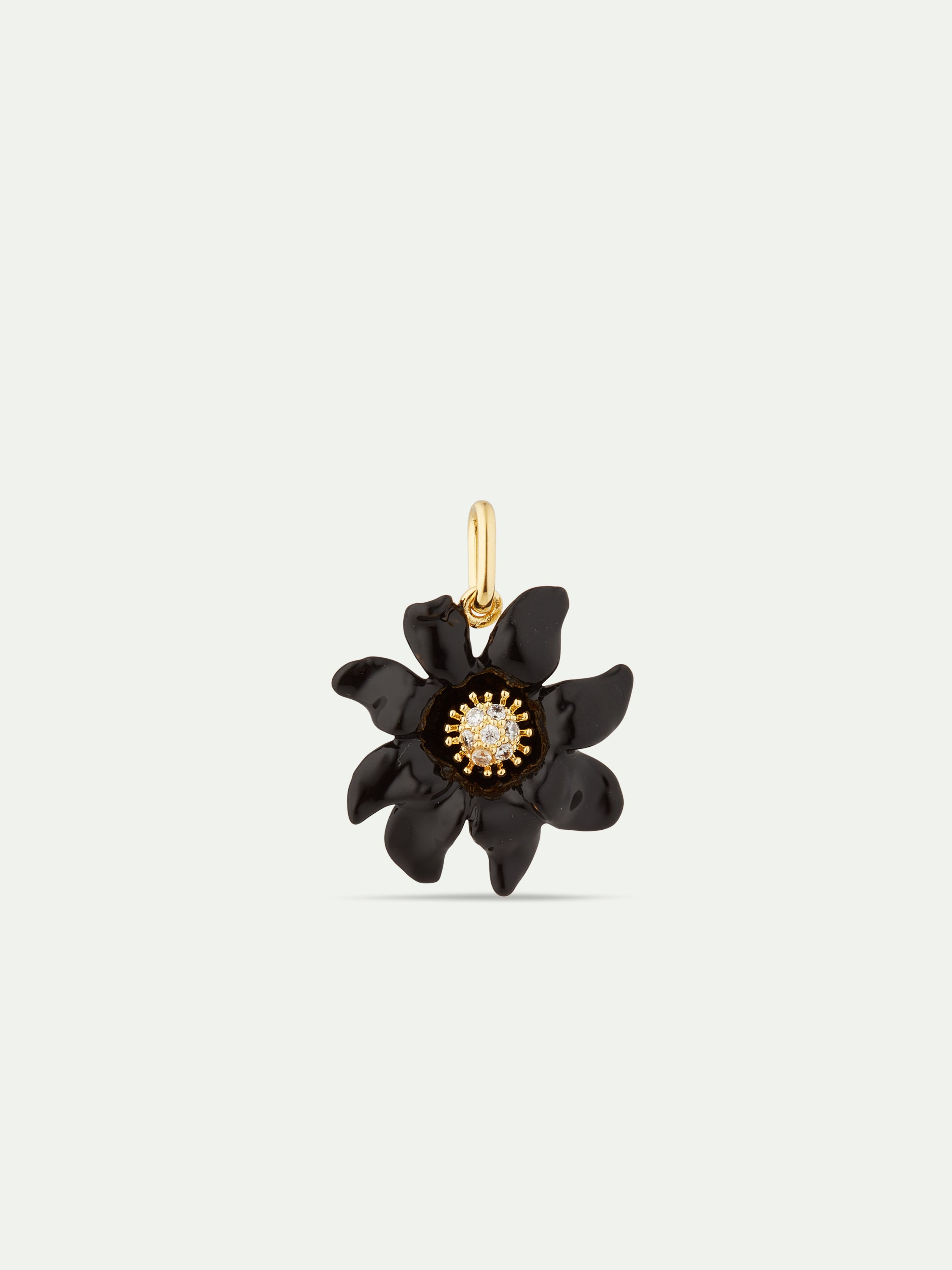 Black lily flower pendant