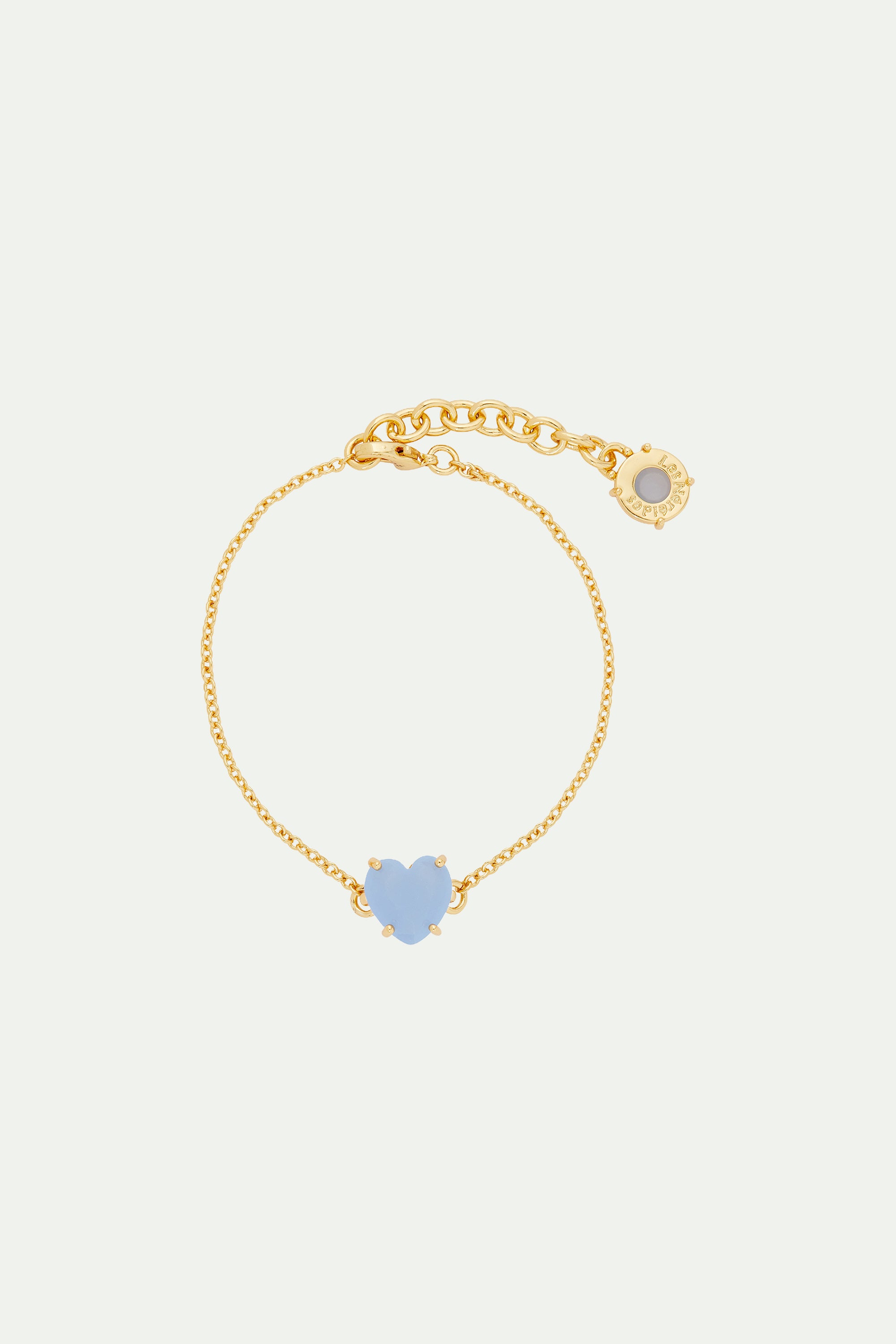 Sky blue Diamantine heart fine bracelet