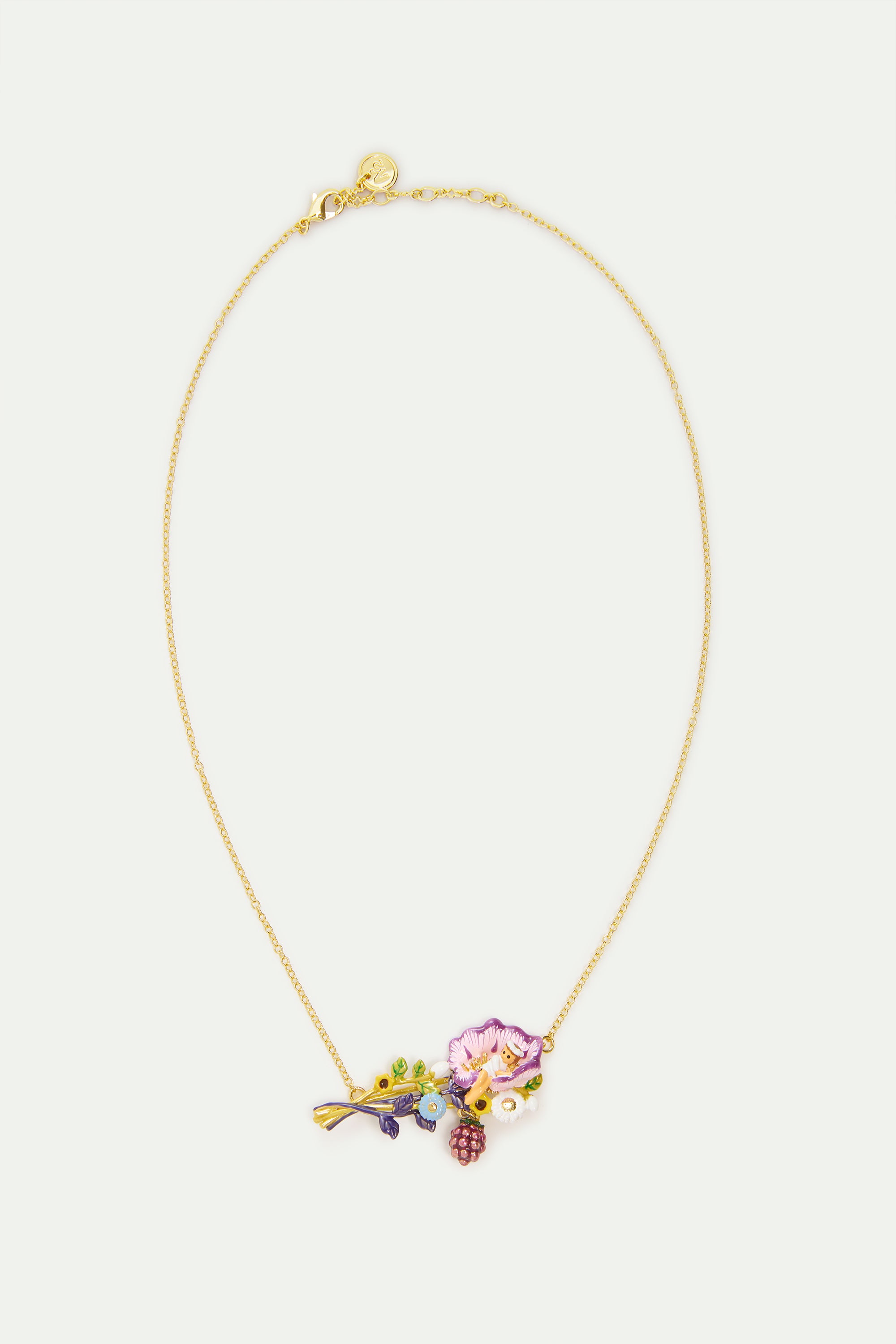 Broche bouquet de fleurs et Petite Poucette