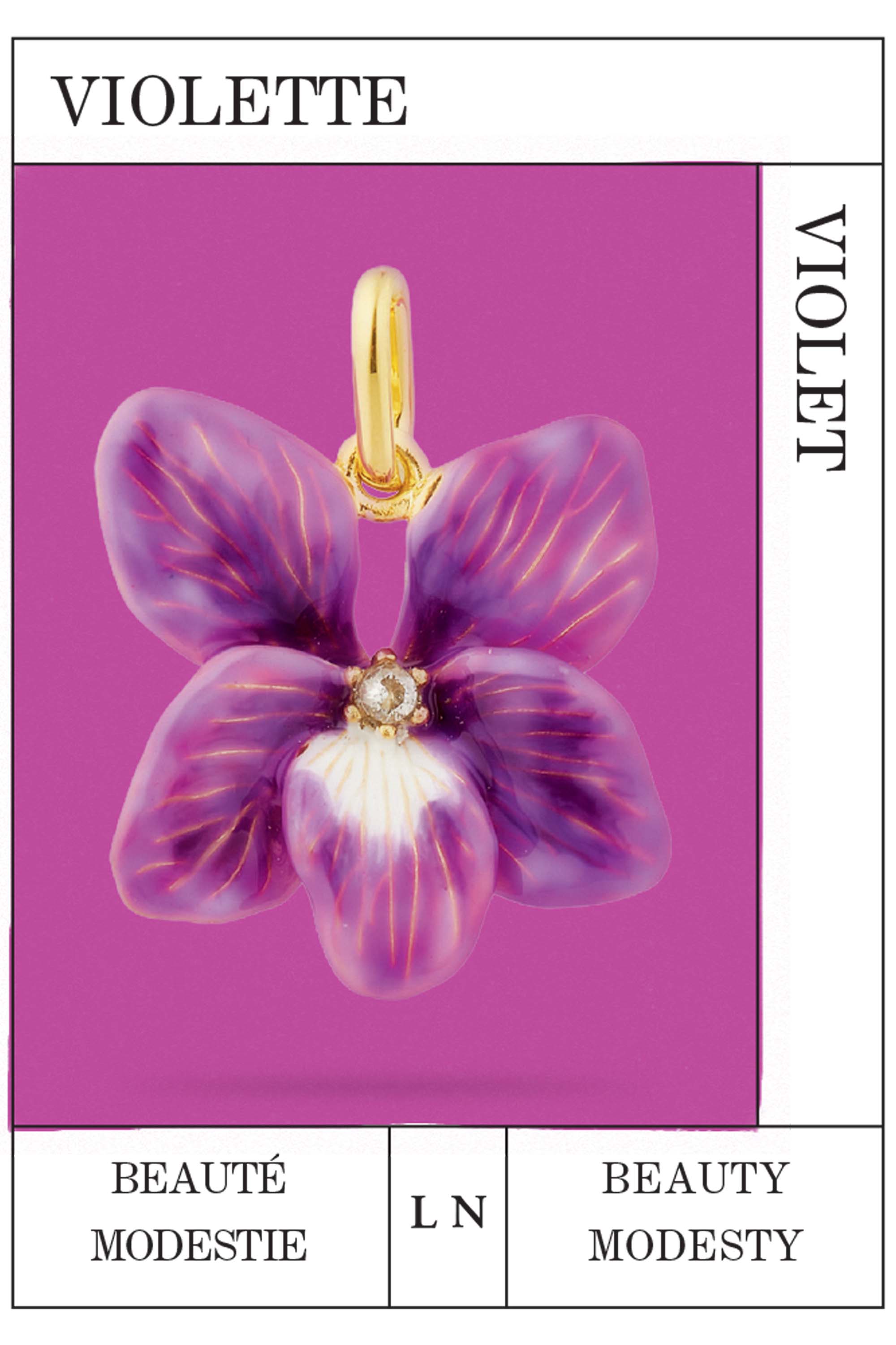 Colgante flor de violeta