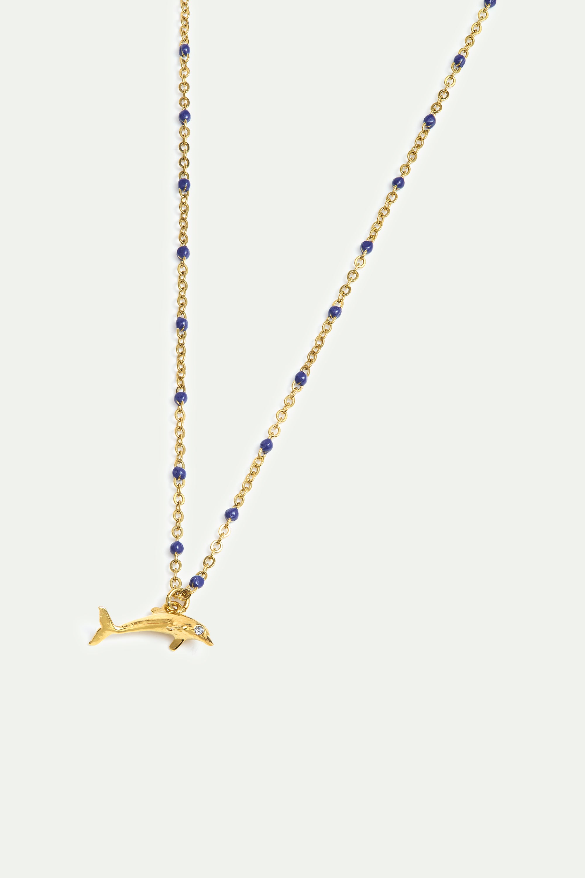 Collier pendentif dauphin doré