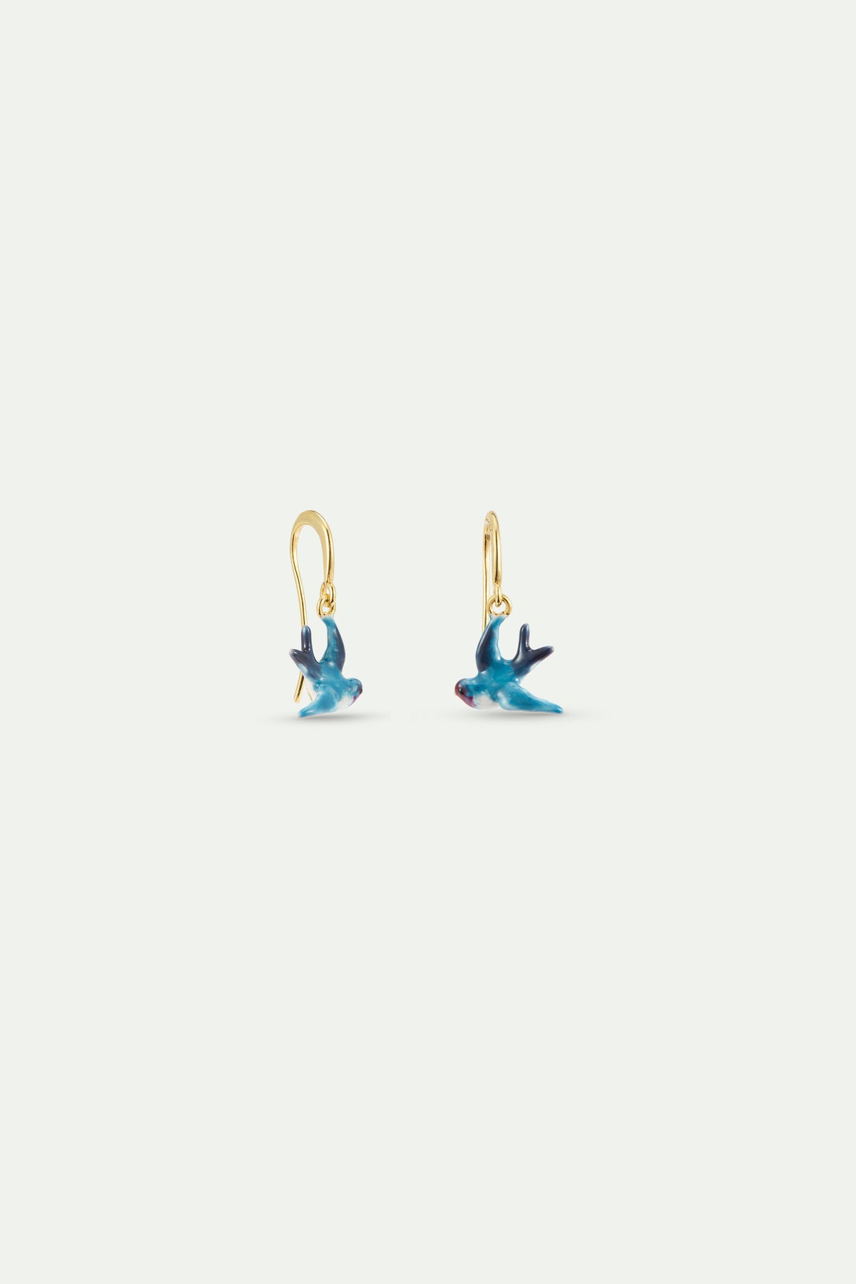 Pendientes de gancho golondrina azul